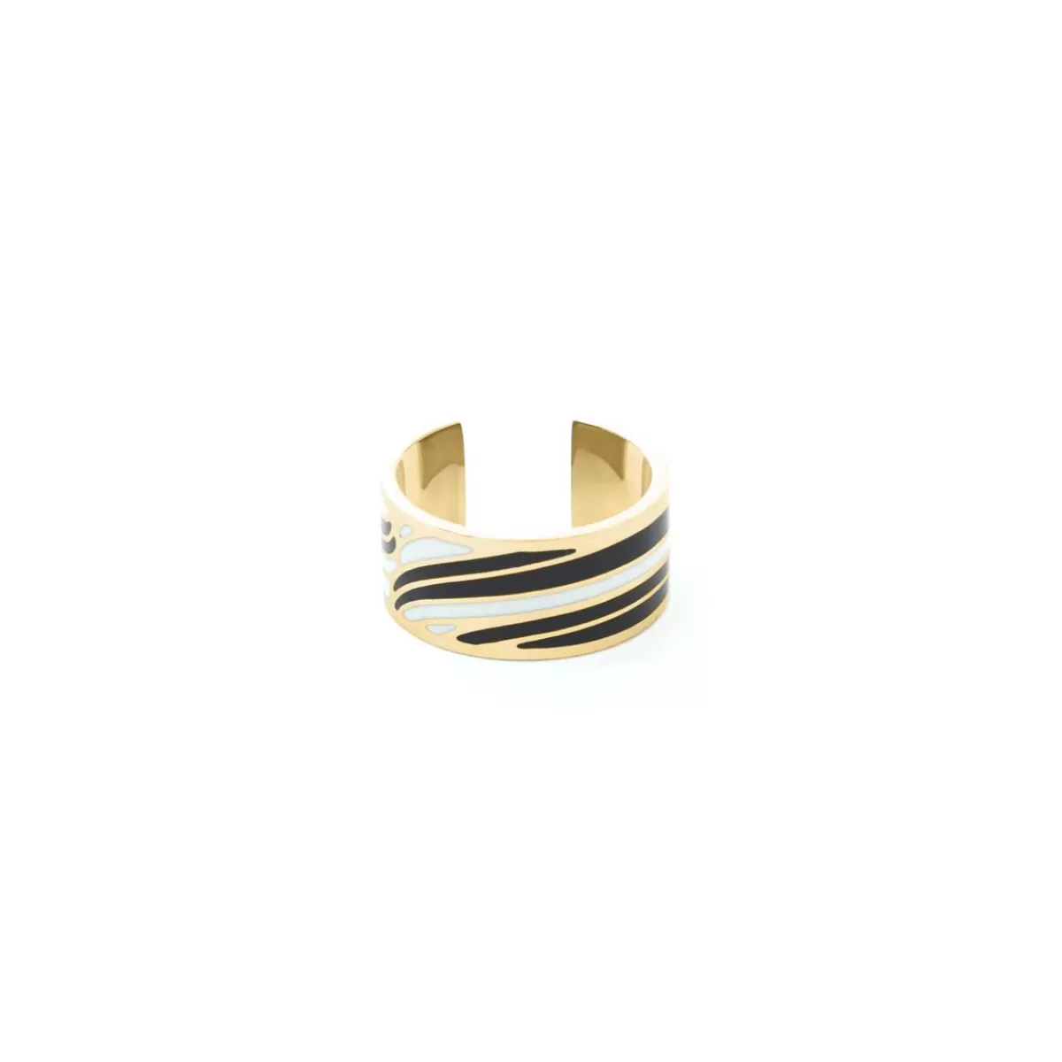 Sale Draeger Paris Bague Acier Cocktail Vague