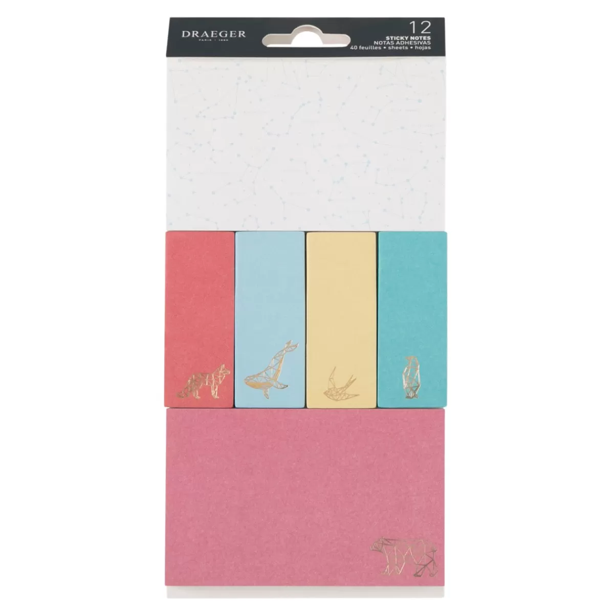 Shop Draeger Paris 12 blocs de Sticky notes - Animaux