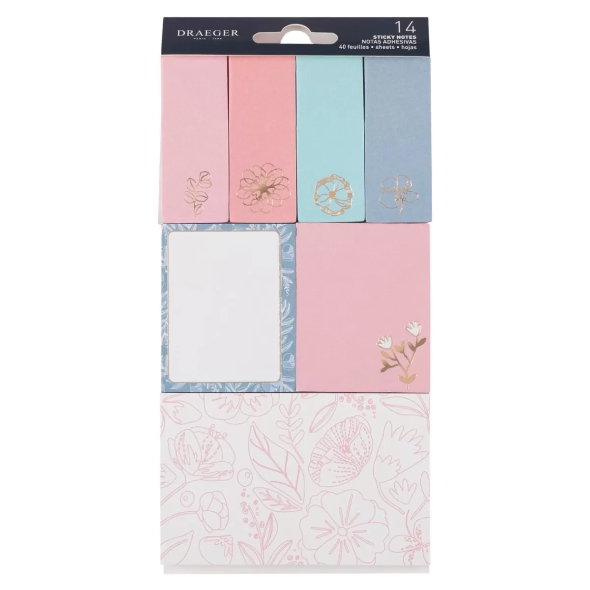 Cheap Draeger Paris 12 blocs de Sticky notes - pastel, fleurs