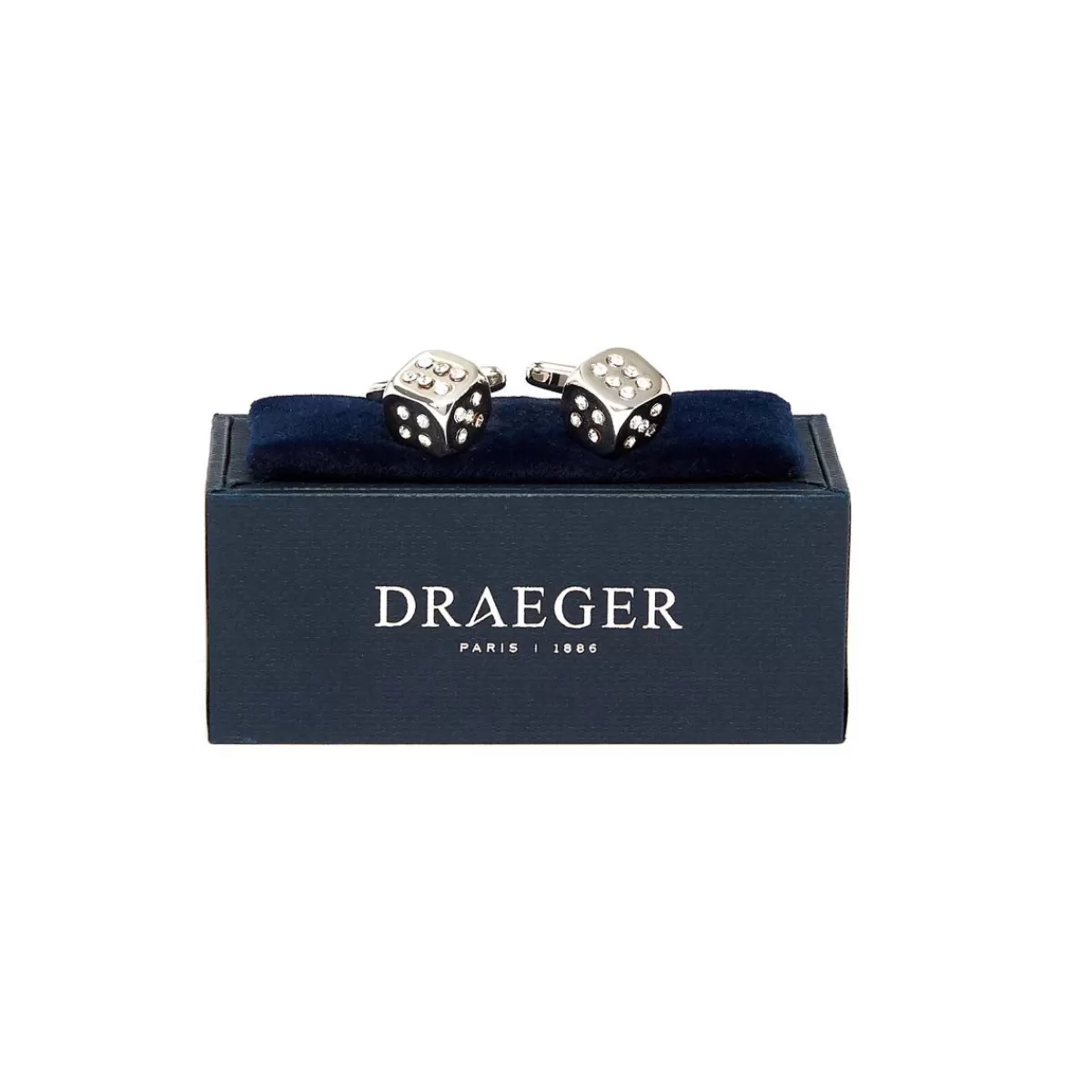 Fashion Draeger Paris Boutons de manchettes - Dés - Argentés - Homme