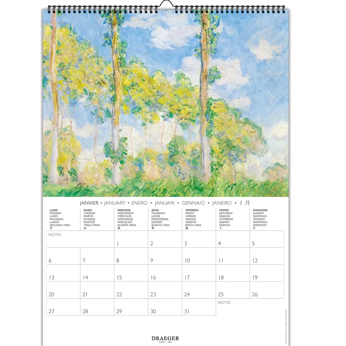 Discount Draeger Paris Calendrier Mural 2025 Décoration 29x39 cm - Monet