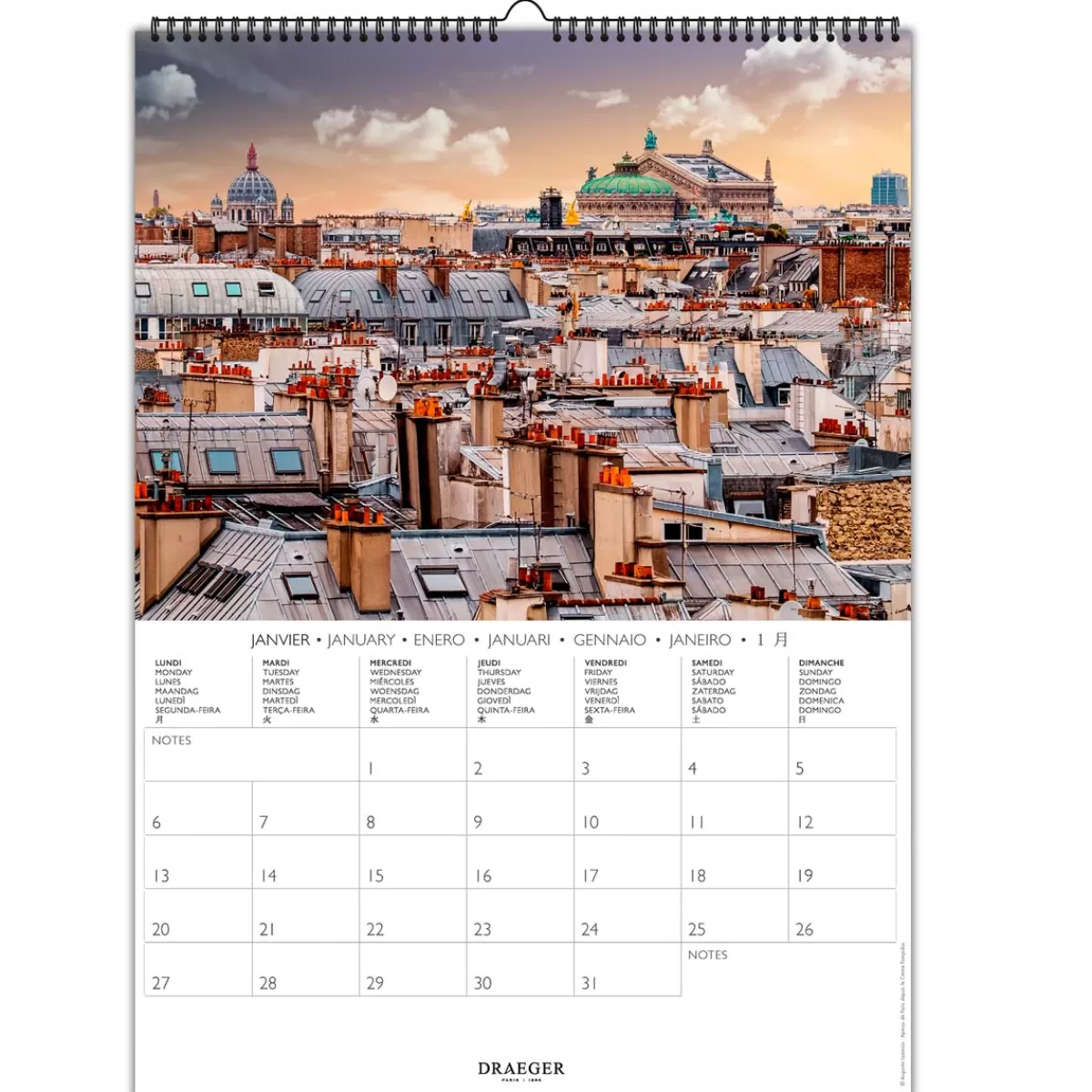 Discount Draeger Paris Calendrier Mural 2025 Décoration 29x39 cm - Paris