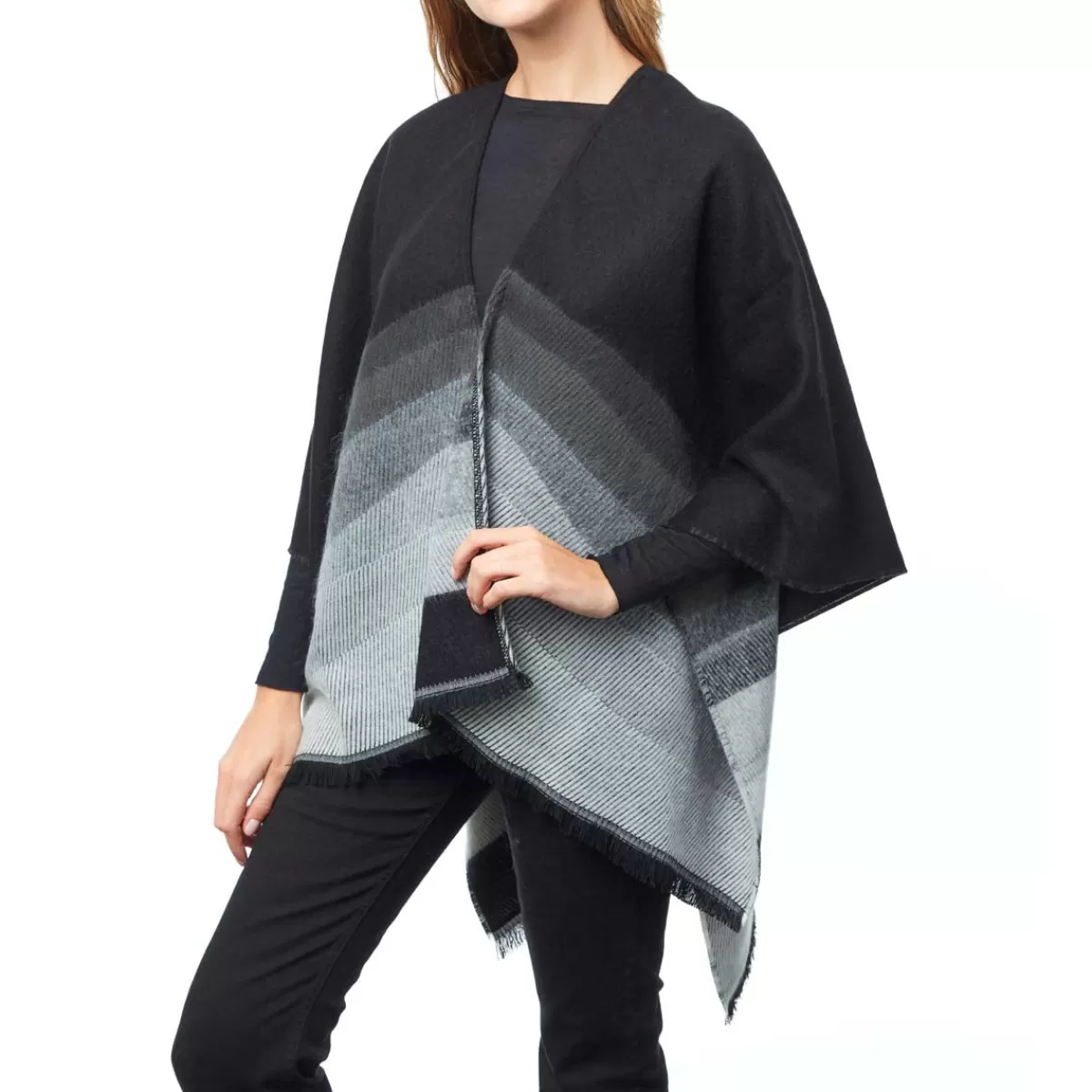 New Draeger Paris Cape Femme - Imprimé vague - 120 cm x 145 cm