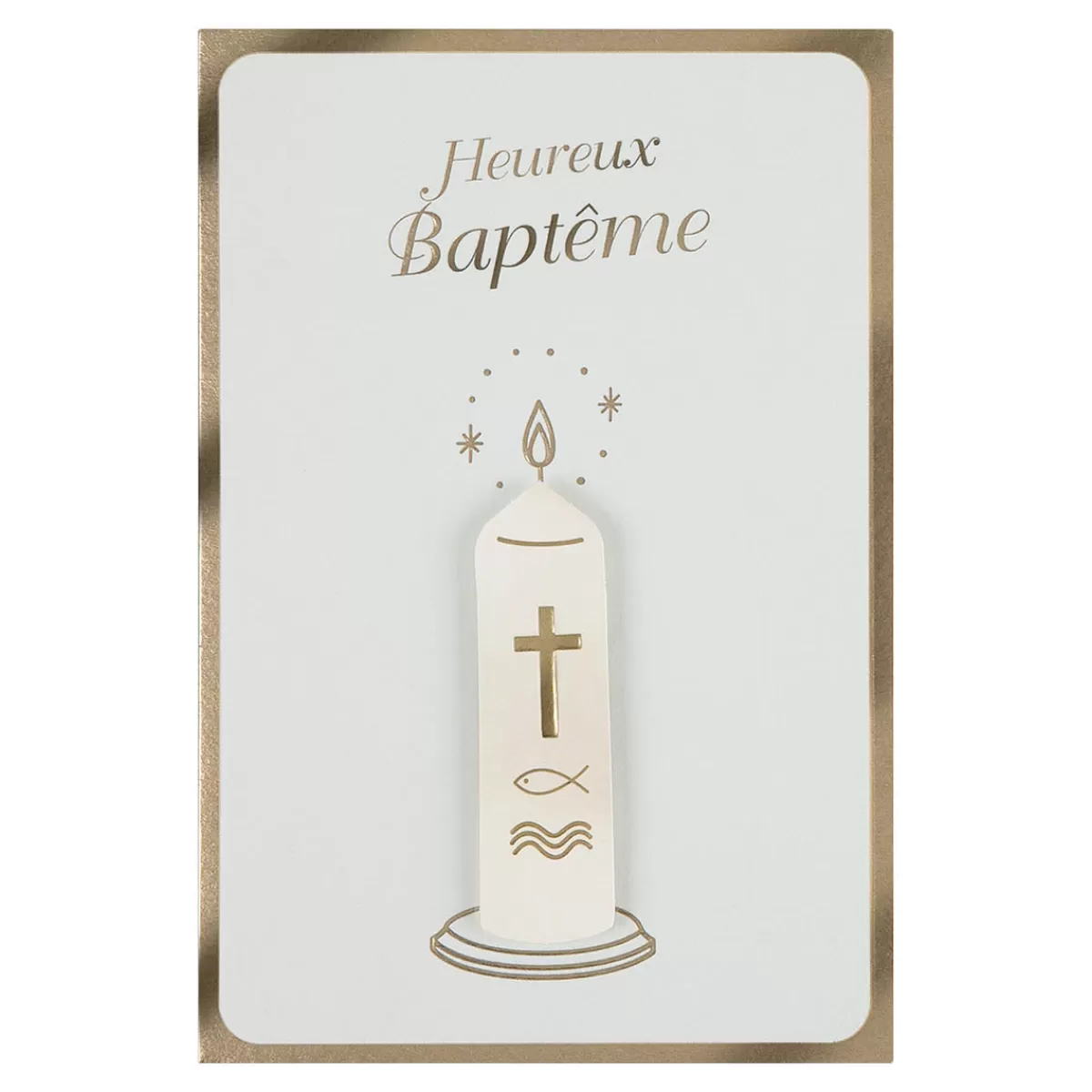 New Draeger Paris Carte baptême Bougie