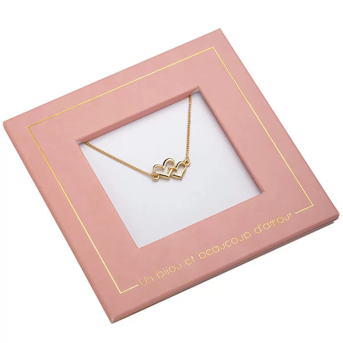 Cheap Draeger Paris Carte bijou - Collier Coeurs entrelacés