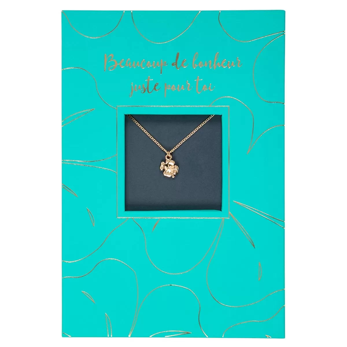 New Draeger Paris Carte bijou - Collier trèfle à 4 feuilles