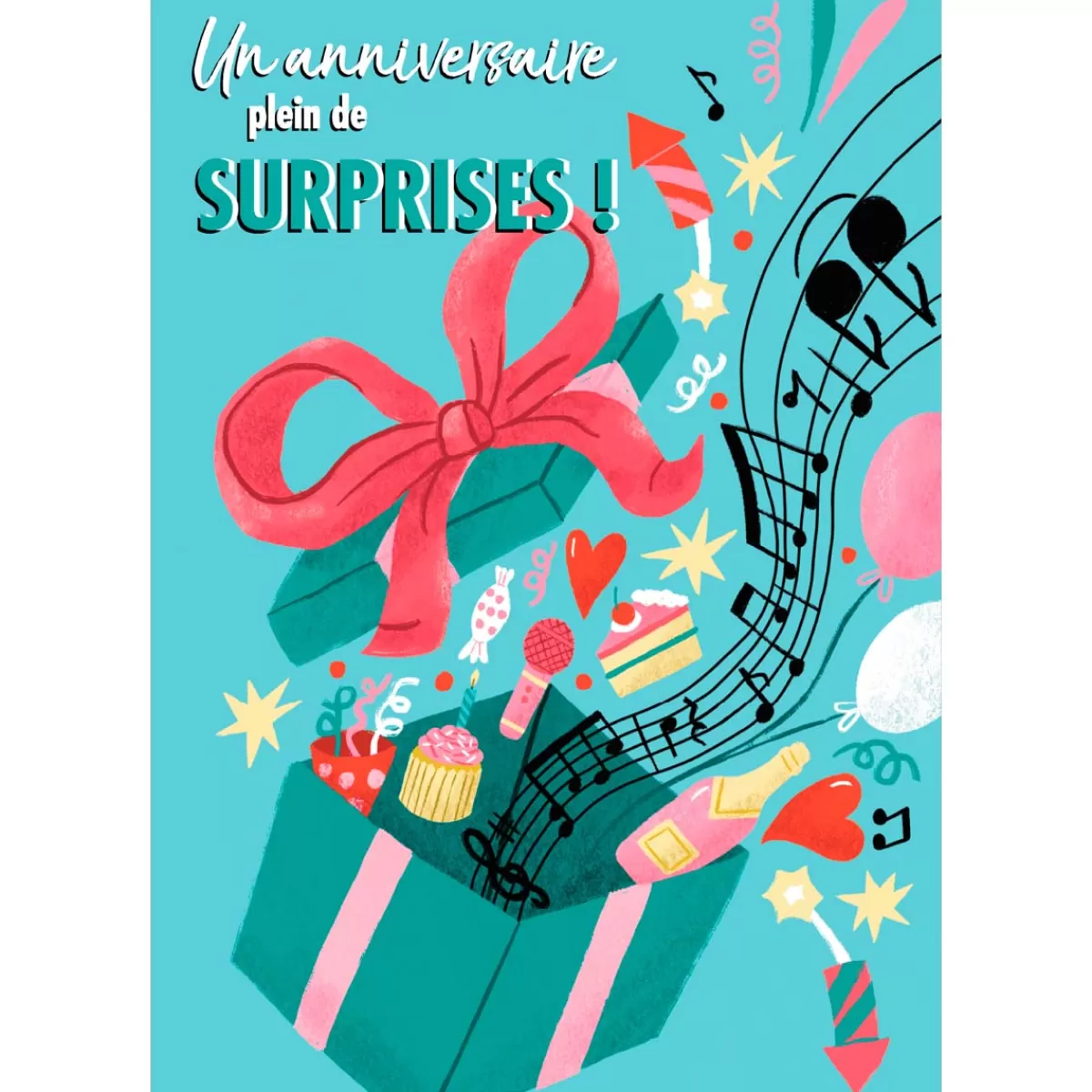 Online Draeger Paris Carte Musicale " Un anniversaire plein de surprises "