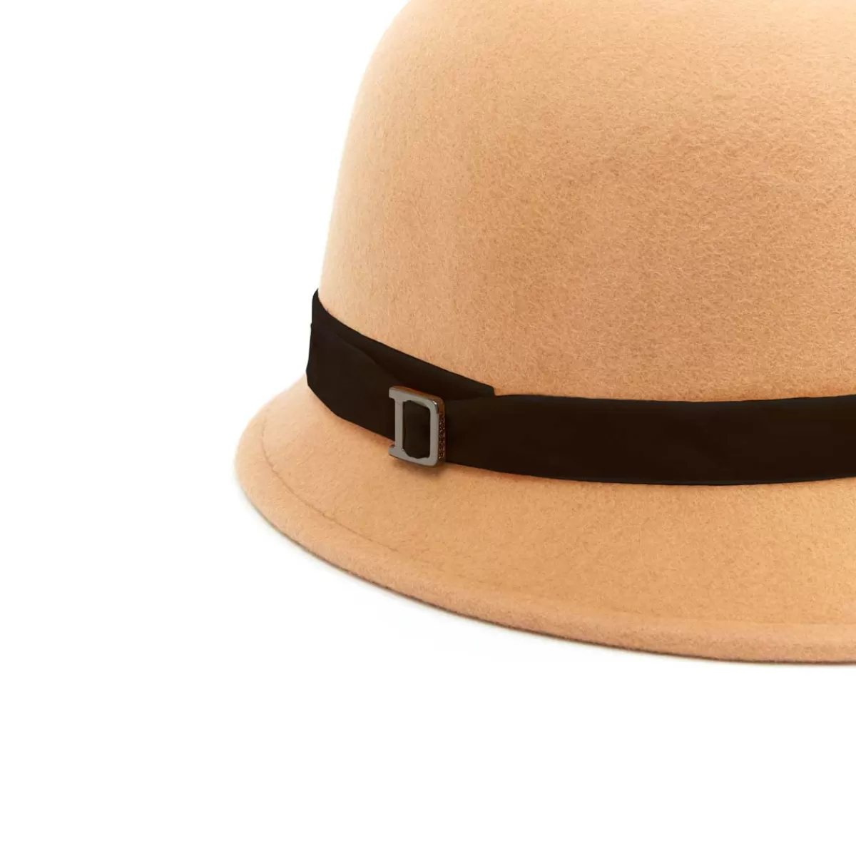 Store Draeger Paris Chapeau en Laine Cloche Feutre Camel