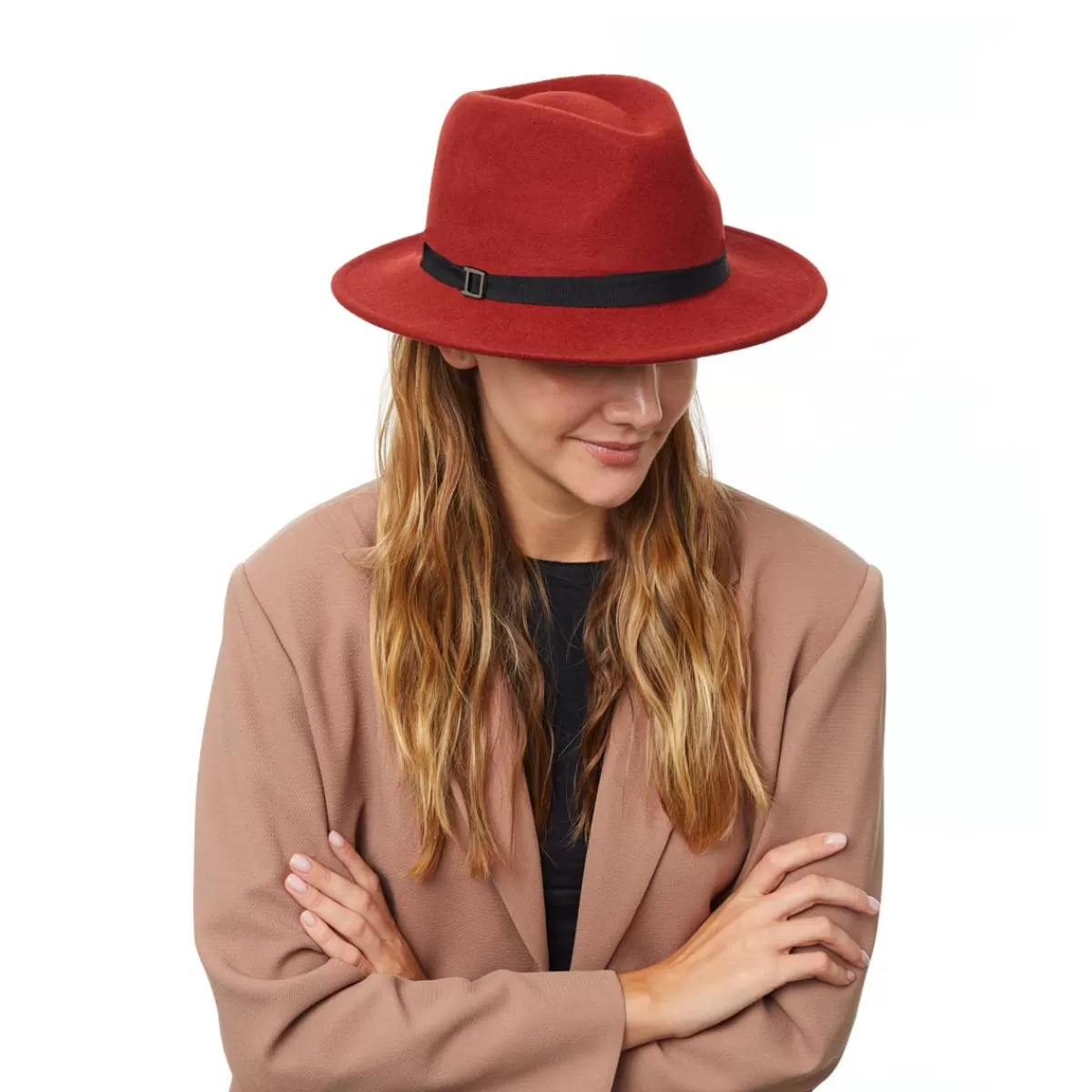 Sale Draeger Paris Chapeau Fédora Détail Galon en Laine