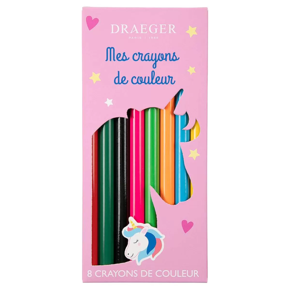 Clearance Draeger Paris 8 crayons de couleur licorne