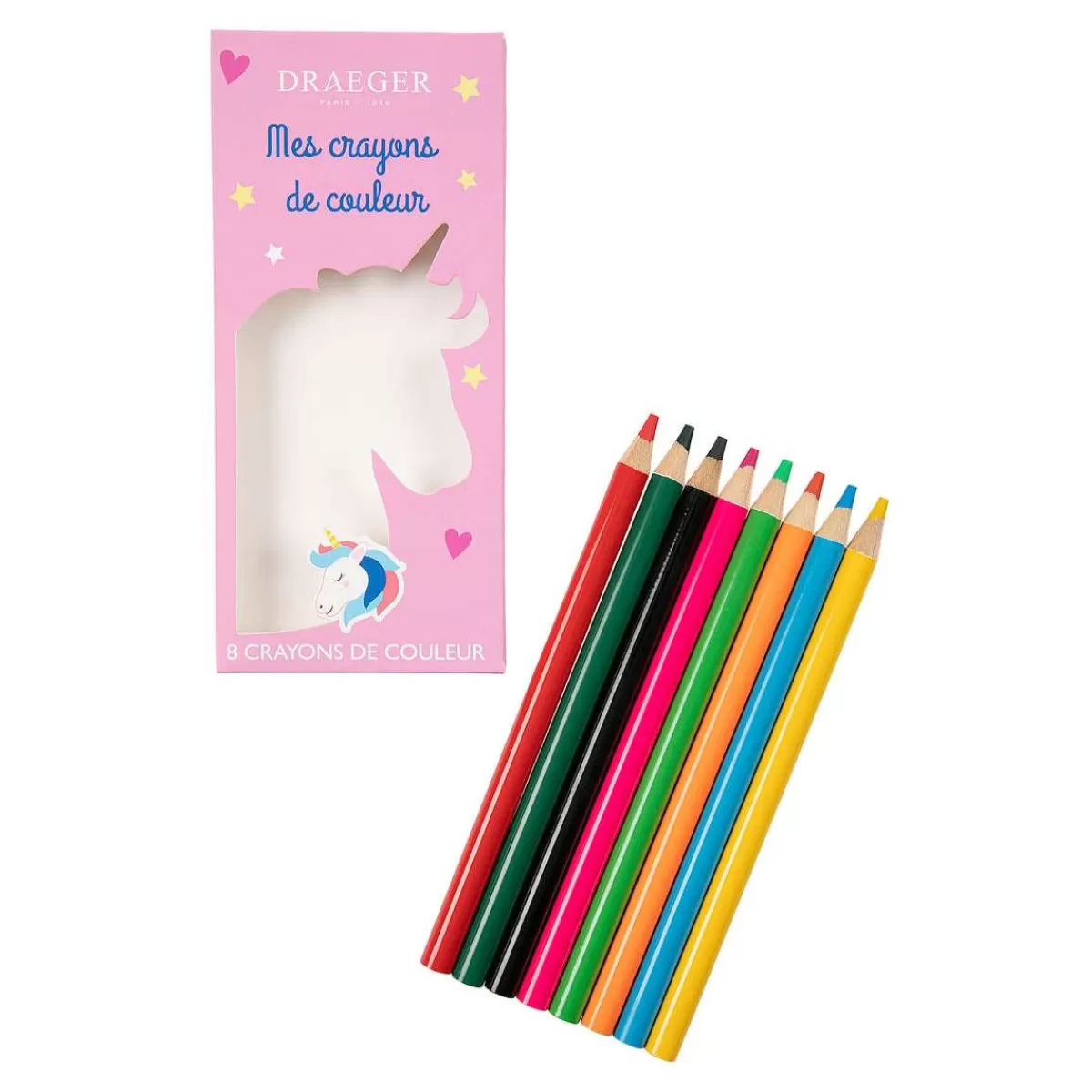 Clearance Draeger Paris 8 crayons de couleur licorne