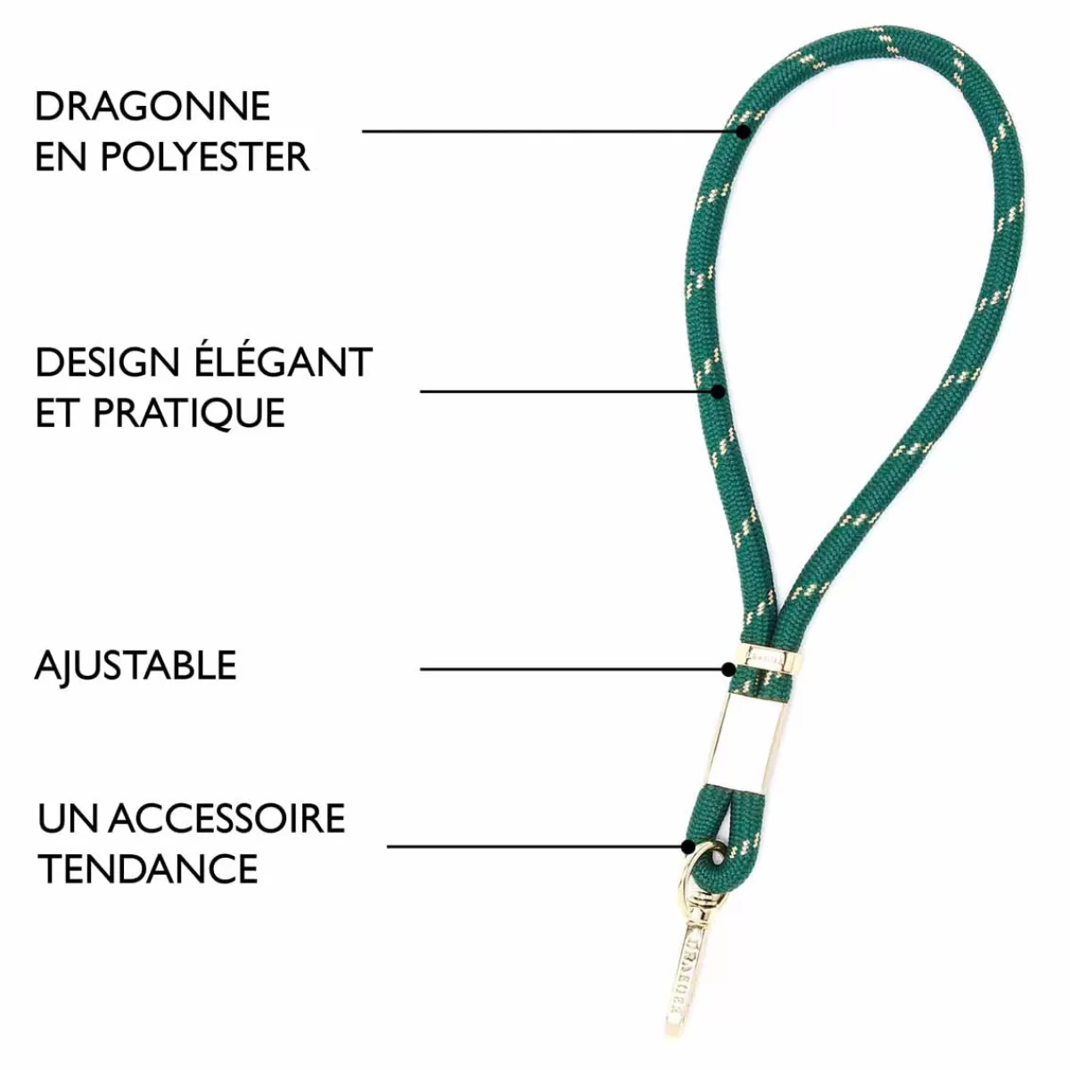 Cheap Draeger Paris Dragonne Téléphone - Vert