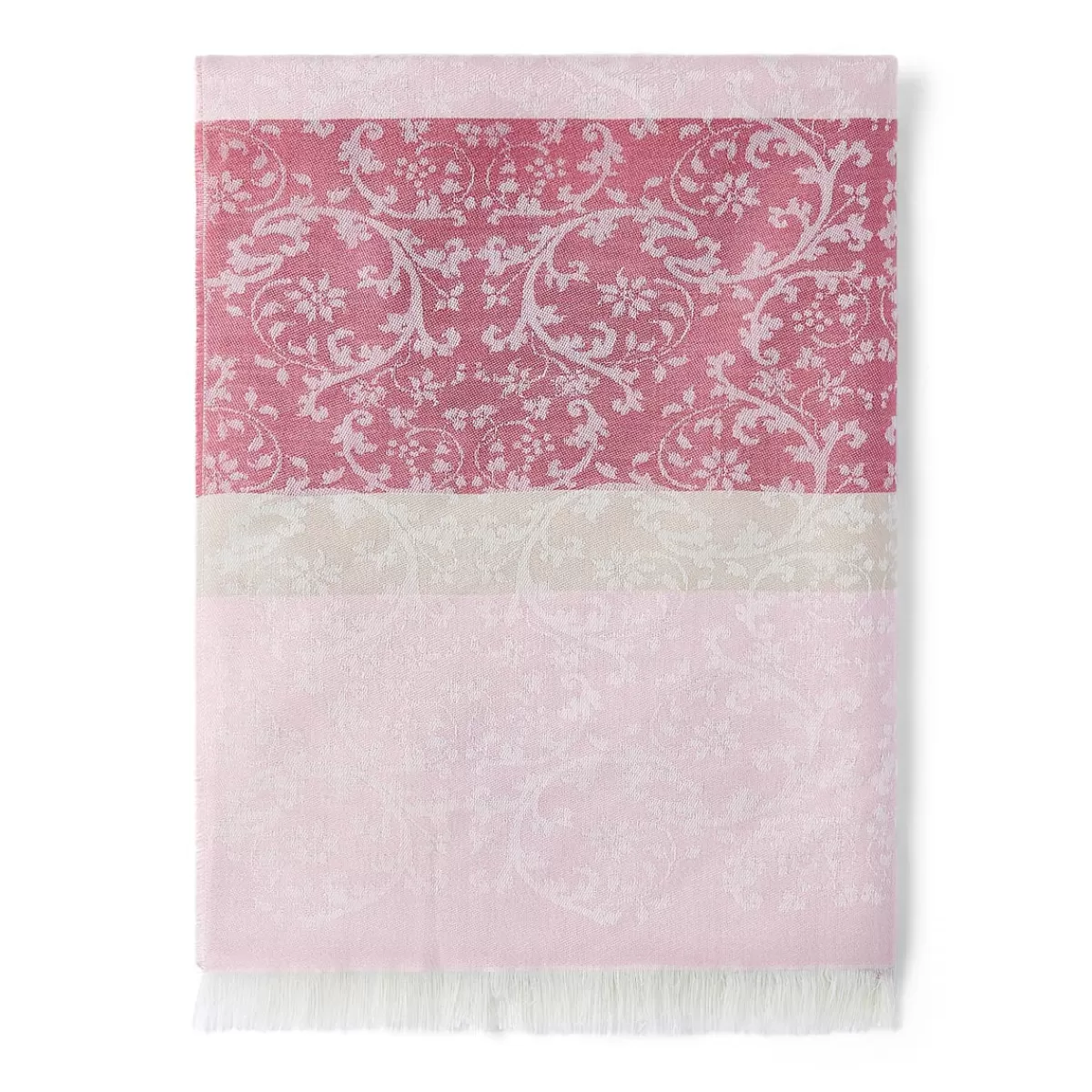 Shop Draeger Paris Etole Jacquard Floral - Rose - 200 cm x 70 cm