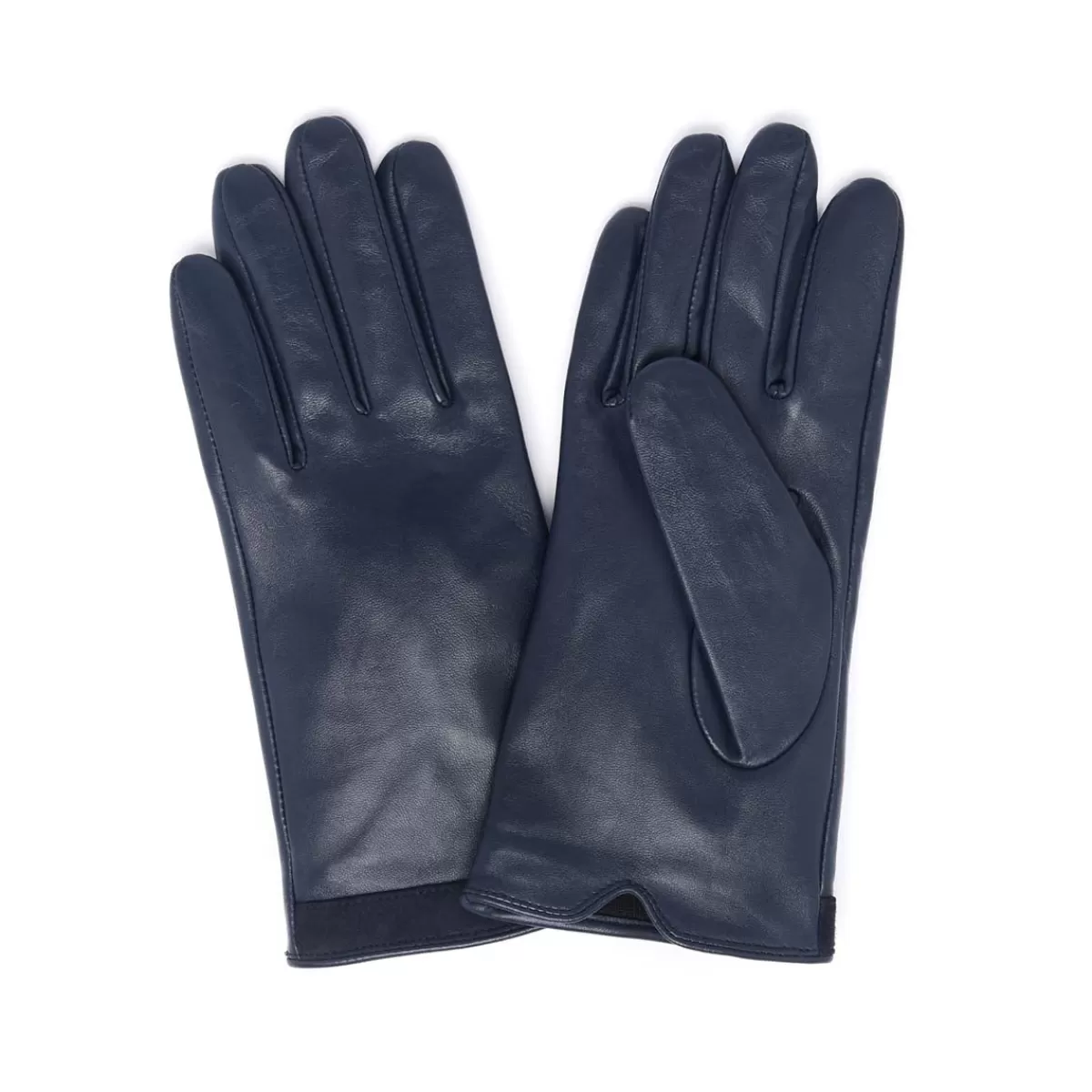 Flash Sale Draeger Paris Gants Bi-Matière en Cuir d’Agneau - Marine