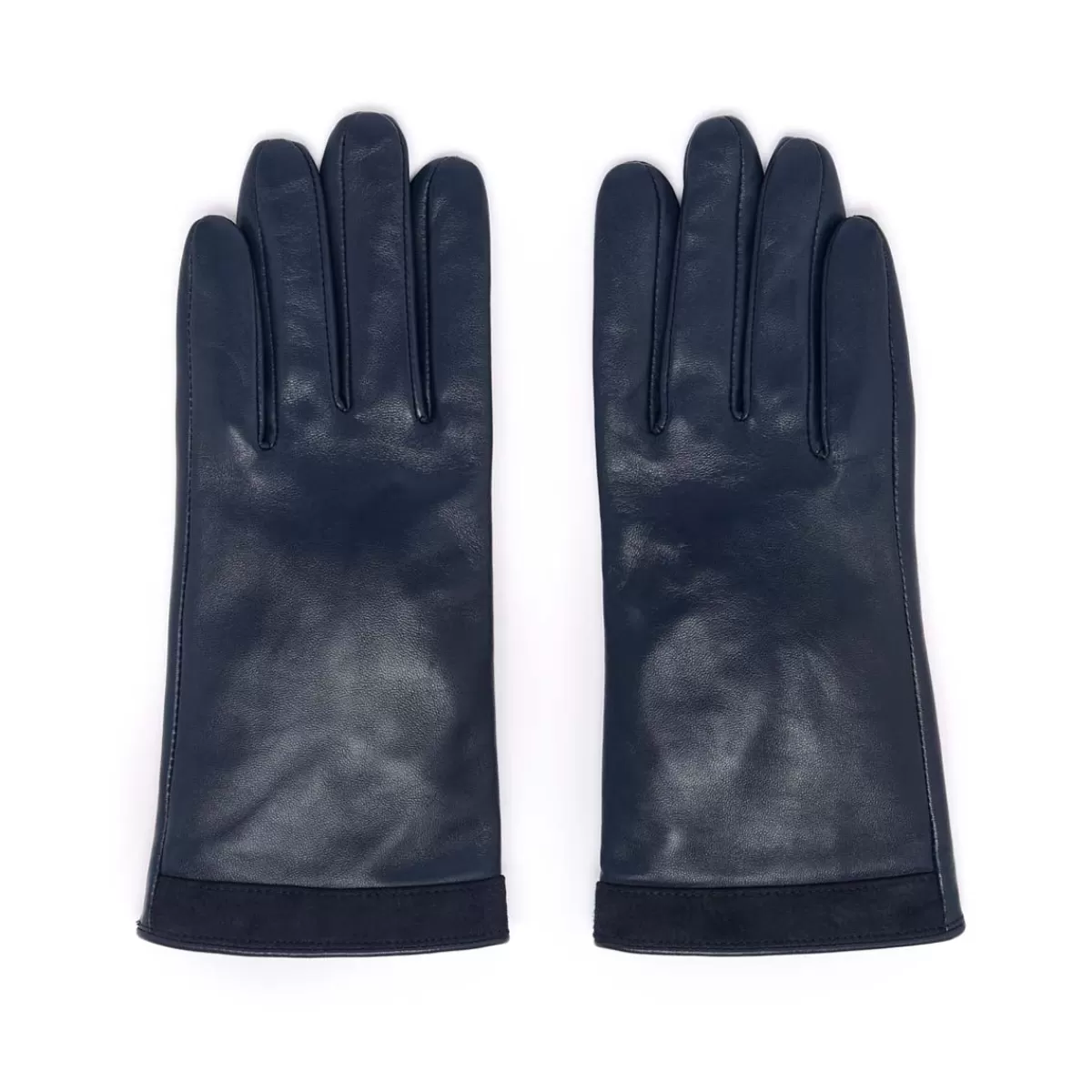 Flash Sale Draeger Paris Gants Bi-Matière en Cuir d’Agneau - Marine