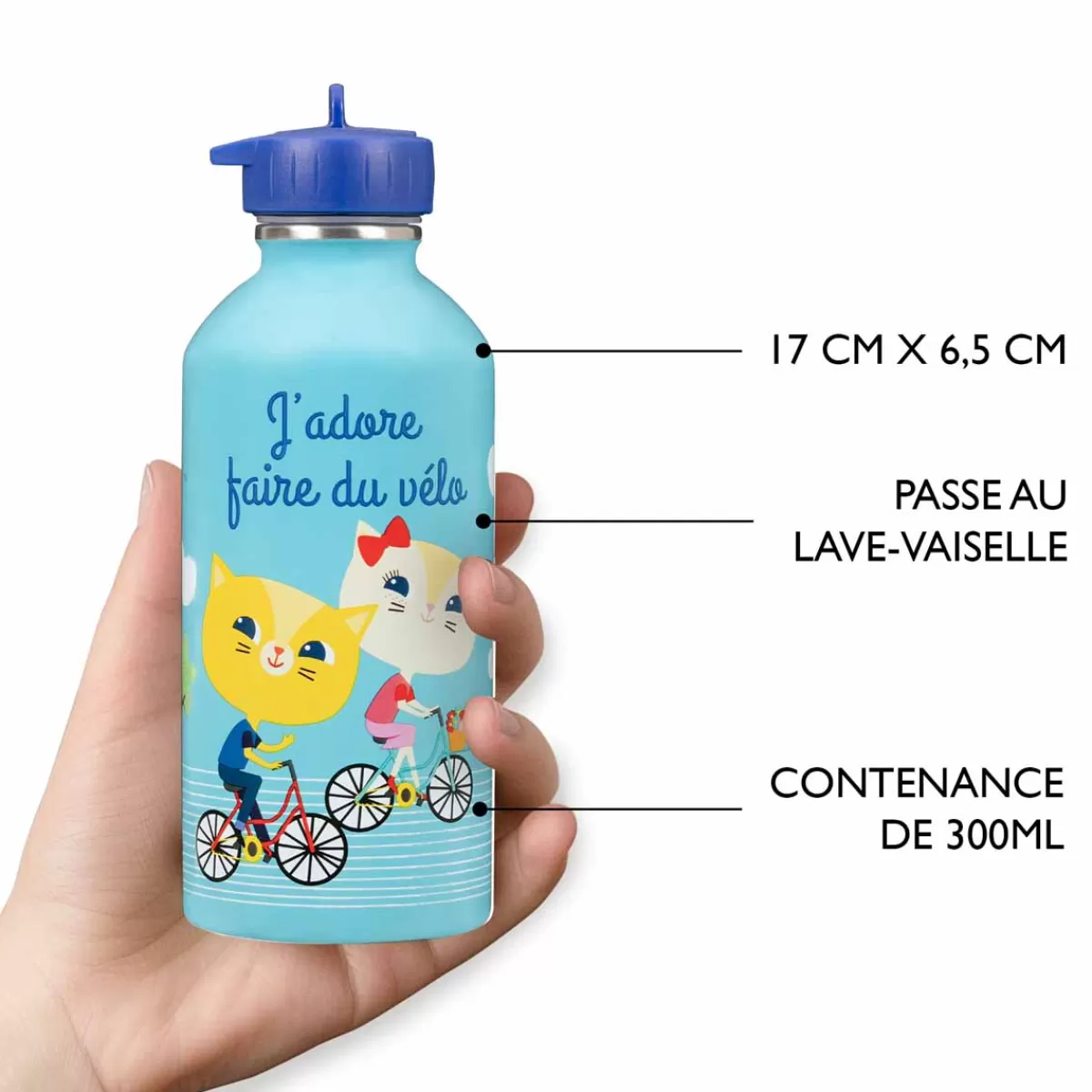 Cheap Draeger Paris Gourde inox enfant - J'adore faire du vélo