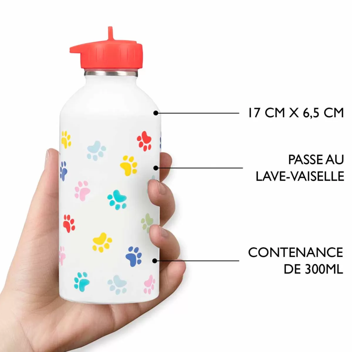 Best Sale Draeger Paris Gourde inox enfant - Pattes de chat