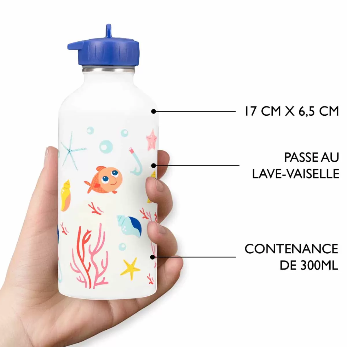 Discount Draeger Paris Gourde inox enfant - Petit poisson rouge