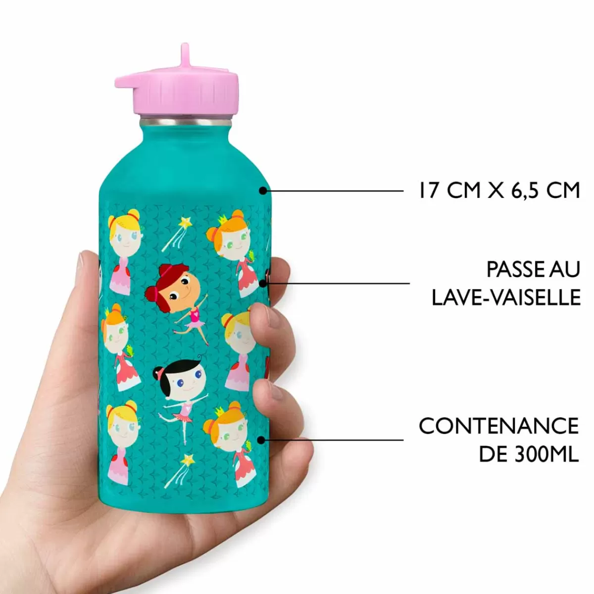 Fashion Draeger Paris Gourde inox enfant - Princesses et Ballerines