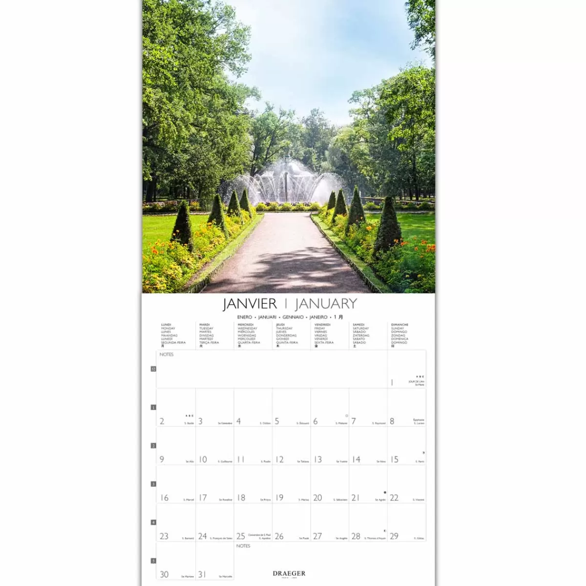 Cheap Draeger Paris Grand Calendrier Mural 29x29 cm 2025 - Garden