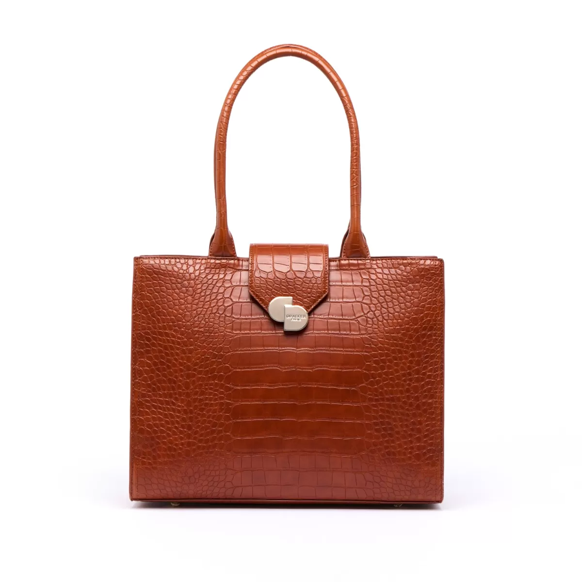 Flash Sale Draeger Paris Grand Sac Cabas Camille Croco - Cognac