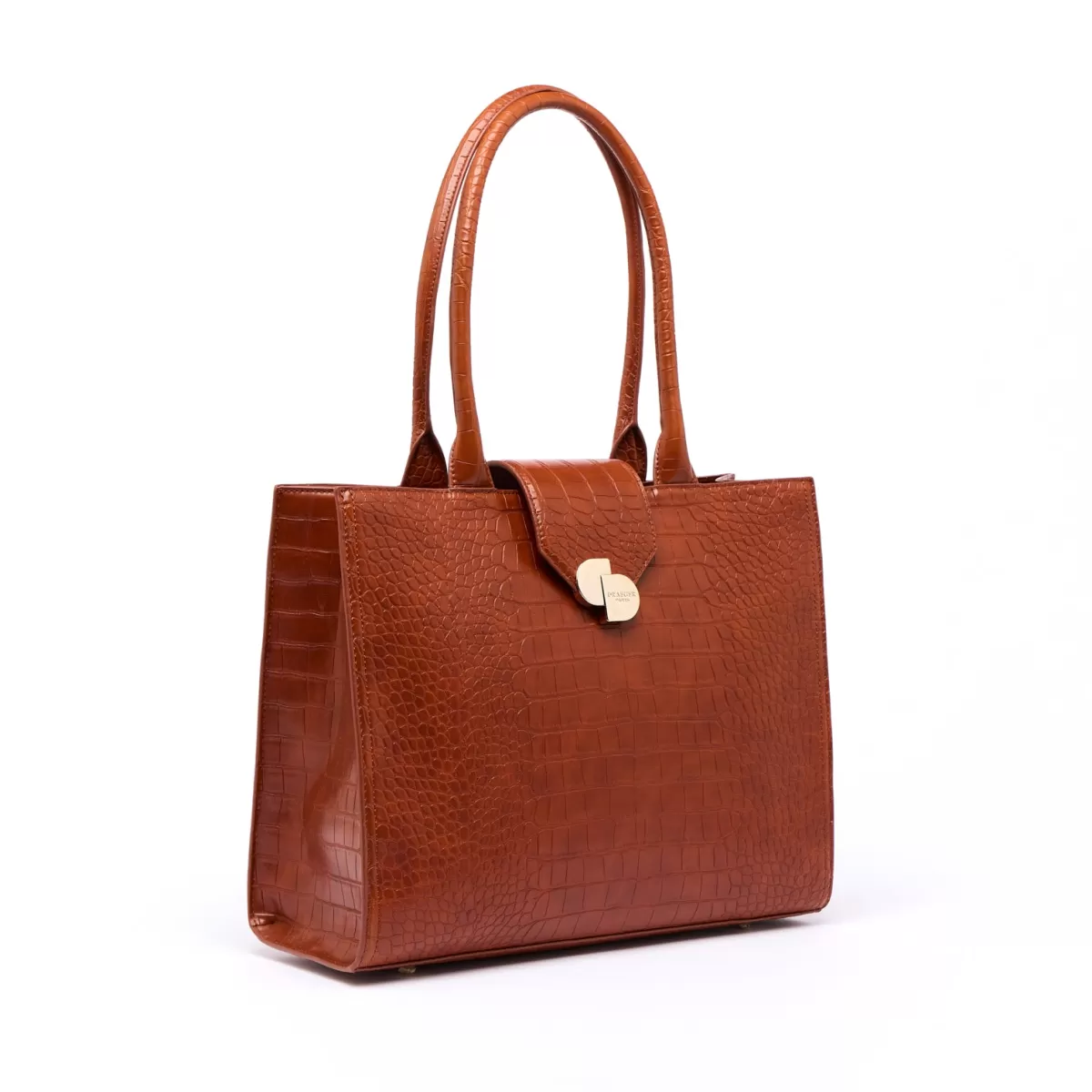 Flash Sale Draeger Paris Grand Sac Cabas Camille Croco - Cognac