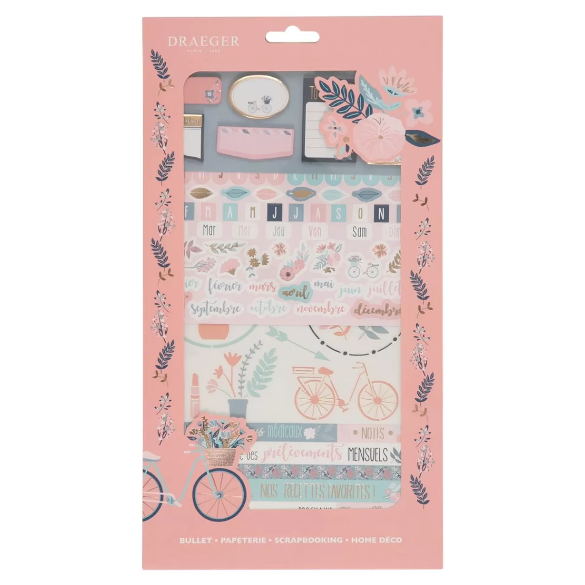 Fashion Draeger Paris Kit de décoration Bullet journal Fleurs