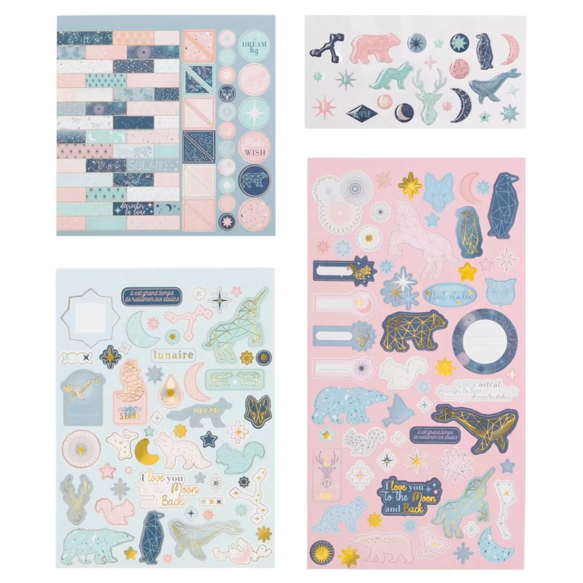 Hot Draeger Paris Kit stickers autocollants et die cuts Constellations