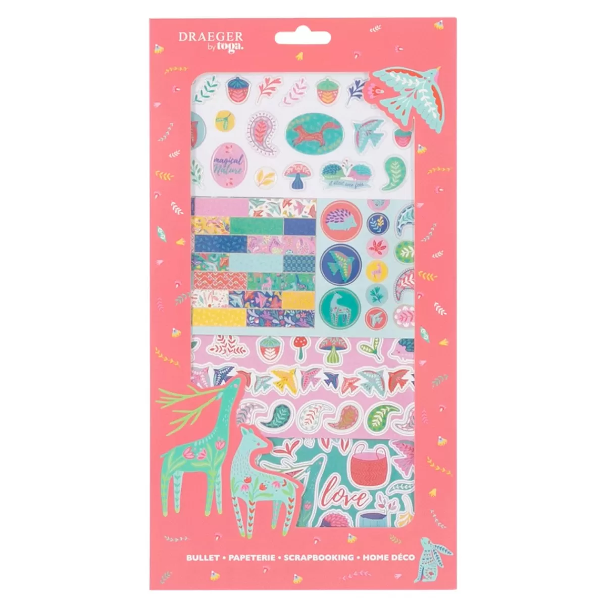 Clearance Draeger Paris Kit stickers autocollants et die cuts Folk