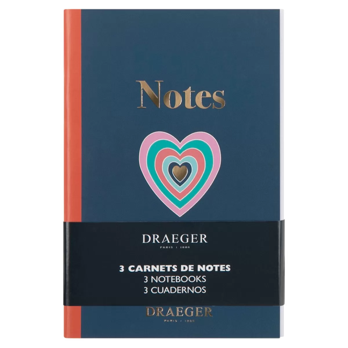 Cheap Draeger Paris Lot de 3 carnets A6 lignés - bleu, ivoire, pastel