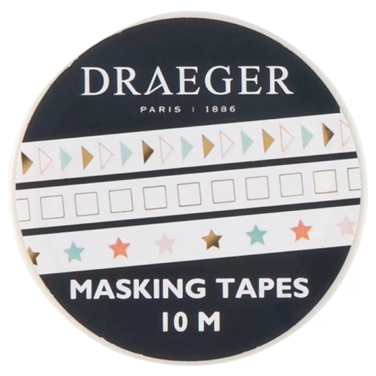 Best Sale Draeger Paris Masking tape 3x10 m - Etoiles, triangles, carrés