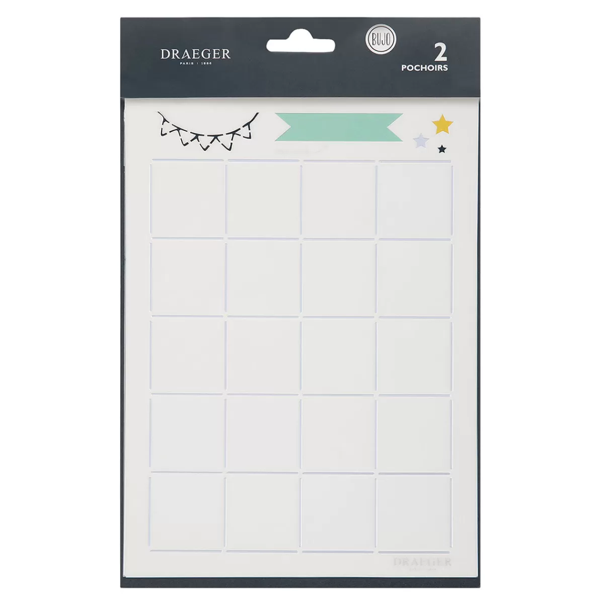 Store Draeger Paris Pochoir Bullet journal Agenda mois