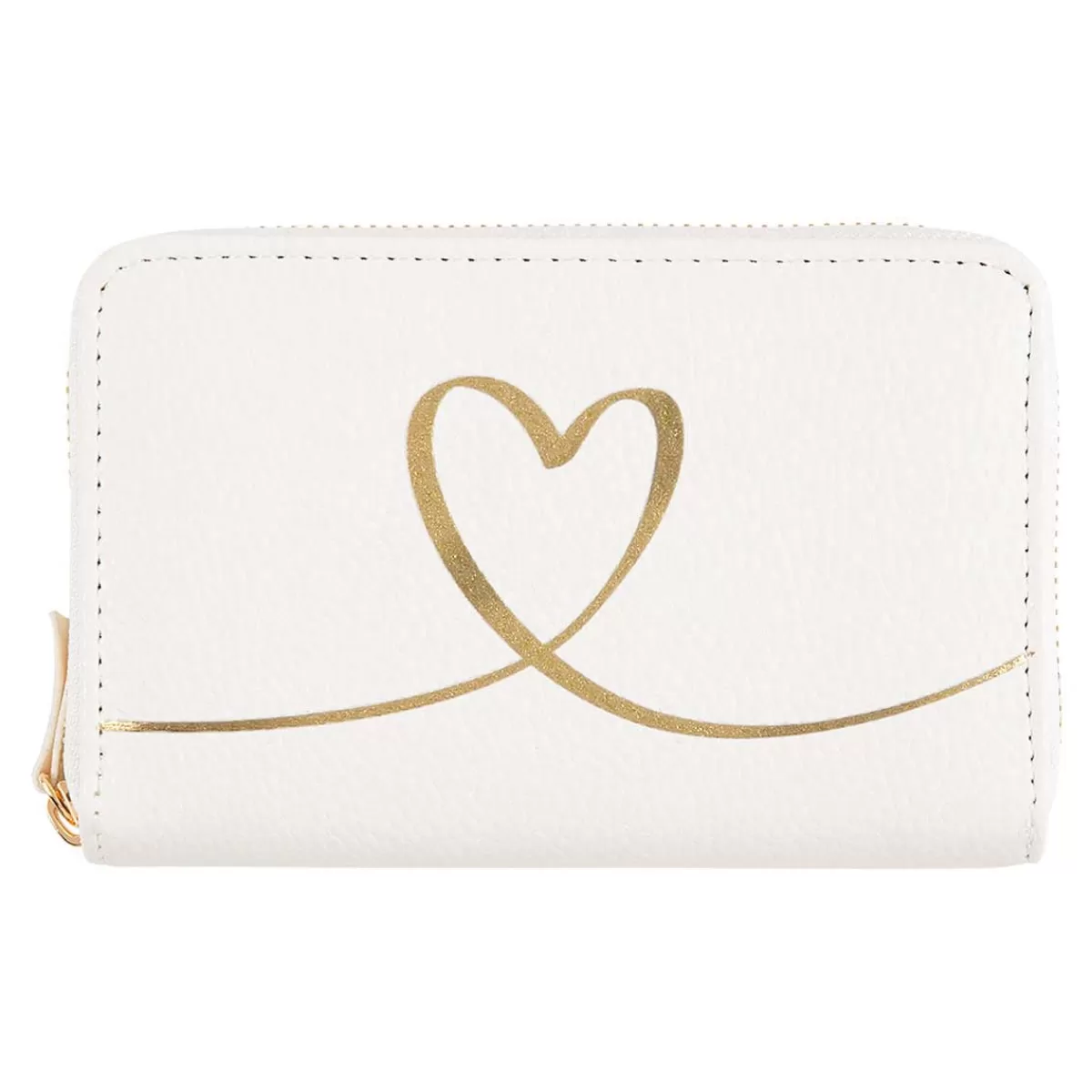 Best Sale Draeger Paris Portefeuille femme - coeur doré - blanc