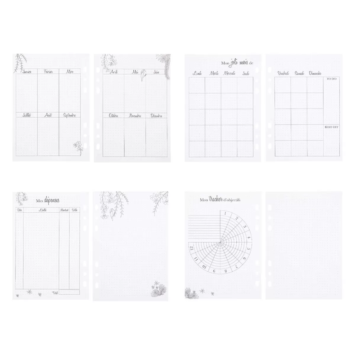 Best Sale Draeger Paris Recharge 36 pages mensuelles bullet journal