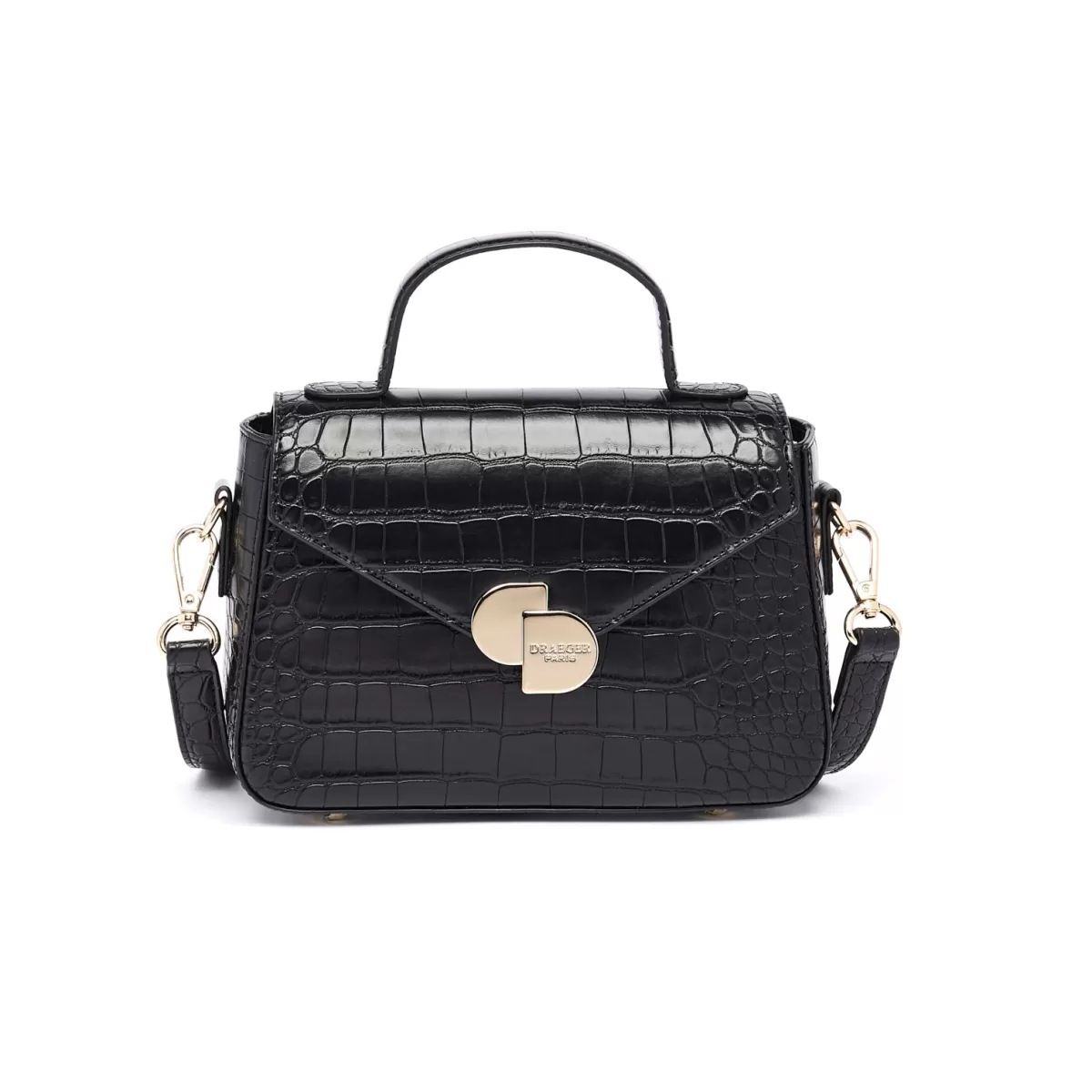 Clearance Draeger Paris Sac à Main Camille Croco - Noir