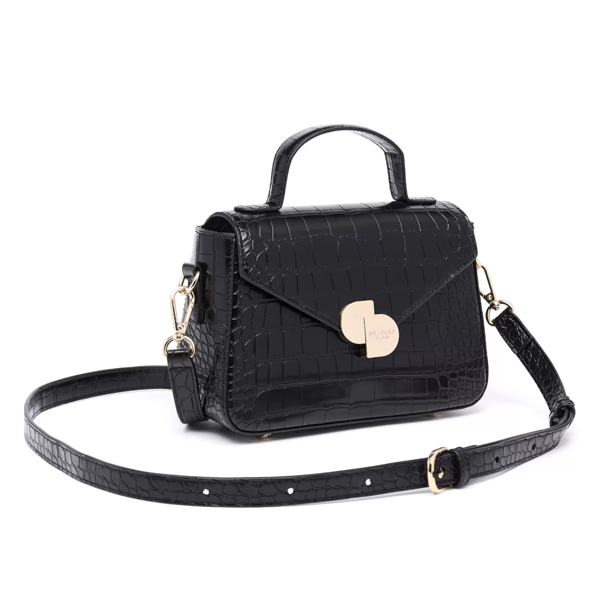 Clearance Draeger Paris Sac à Main Camille Croco - Noir