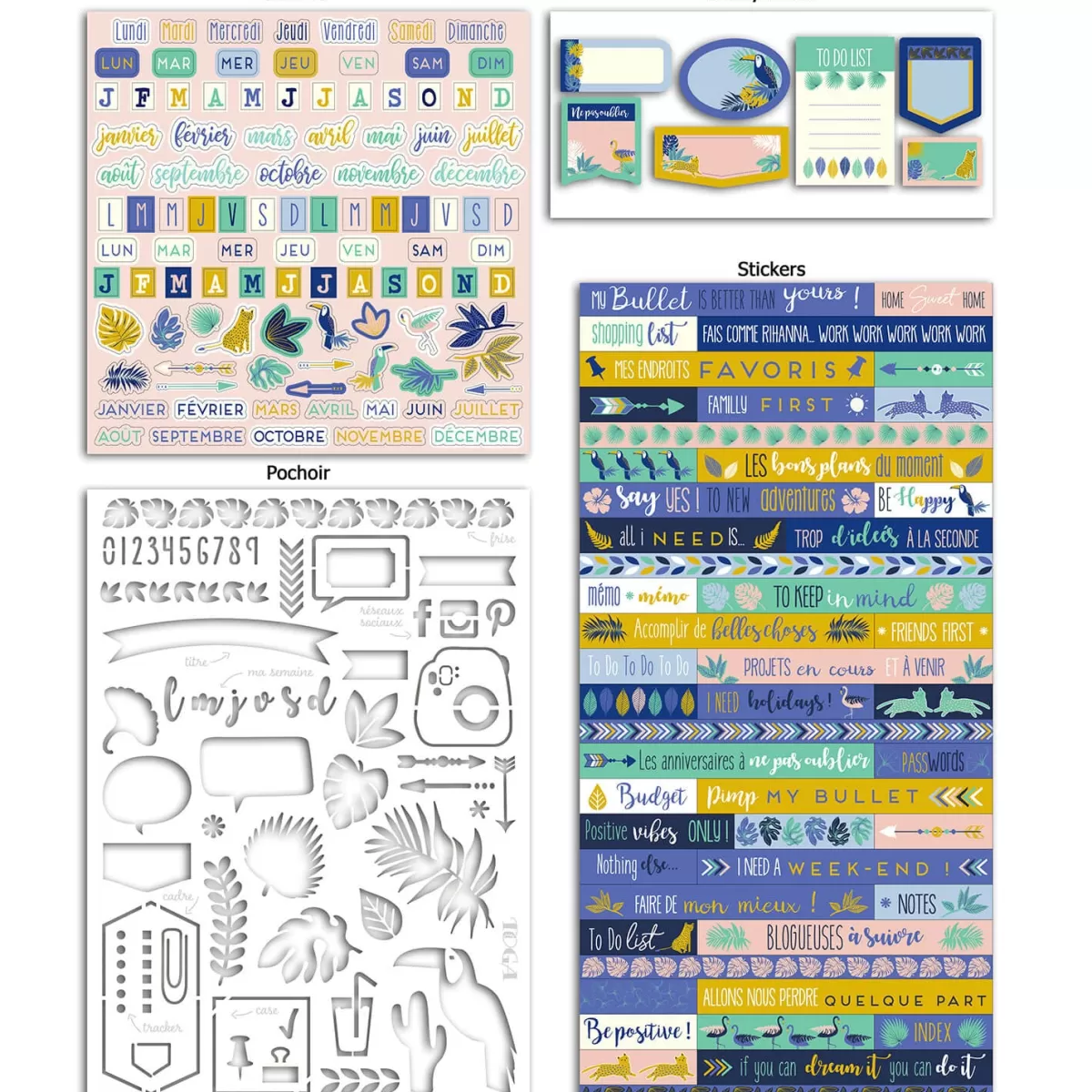 Outlet Draeger Paris Set personnalisation Bullet journal Jungle