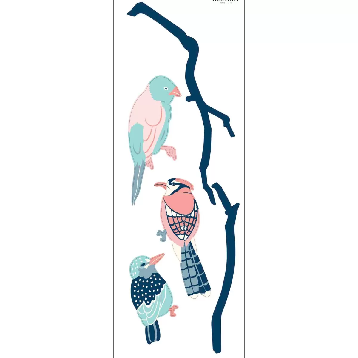 Sale Draeger Paris Sticker mural Oiseaux sur leur branche