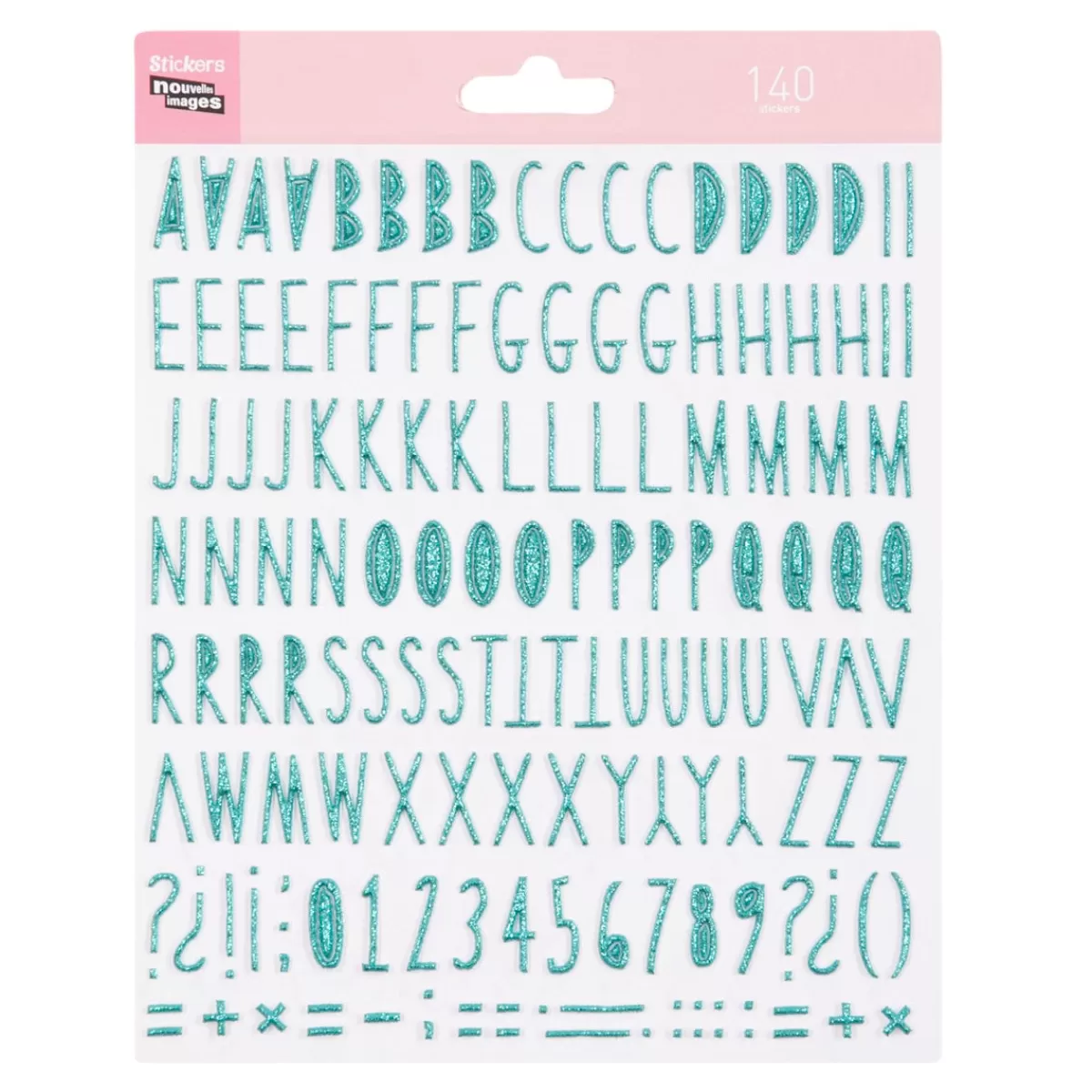 Hot Draeger Paris Stickers autocollants Alphabet bleu turquoise