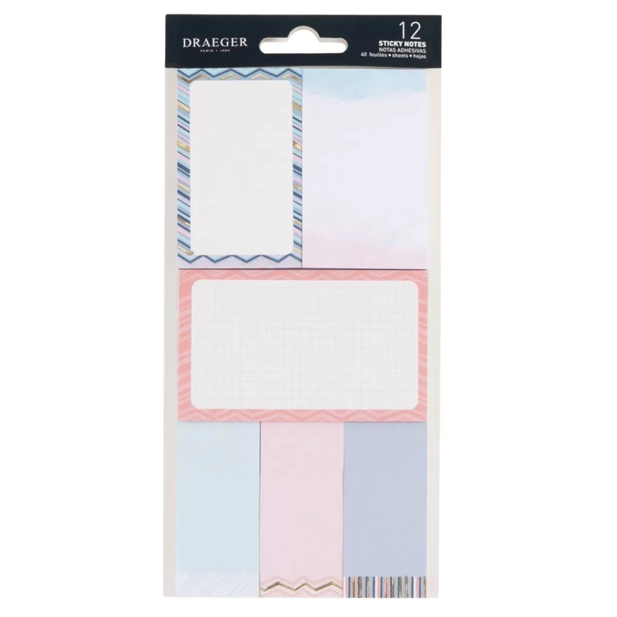 New Draeger Paris Sticky notes - lot de 12 blocs pastel